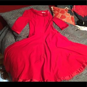 Women's Vintage 3/4 Sleeve Rockabilly Swing Dress